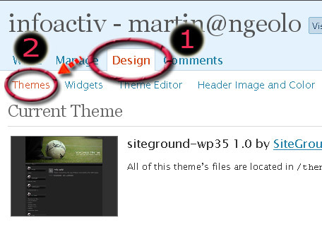 Changing Wordpress Themes