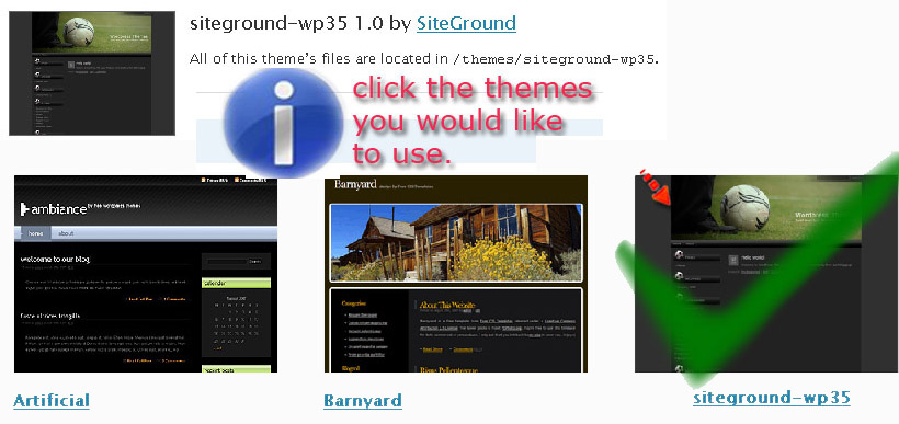 Changing Wordpress Themes