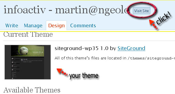 Changing Wordpress Themes