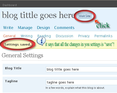 Edit Blog Wordpress